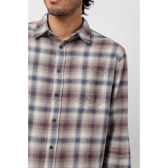 Rails Mens Brushed Lennox **IN Shadow Vermillion** Button Down Shirt XL - Picture 1 of 9